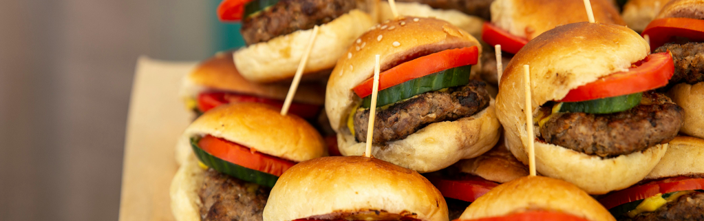 large tray of sliders